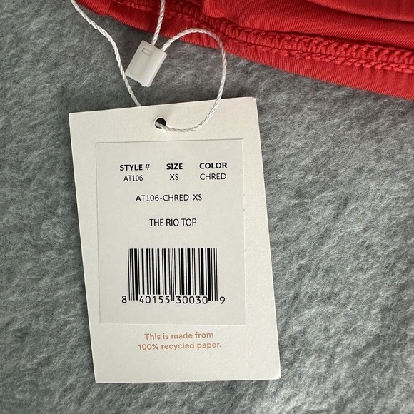 Andie Swimwear The Rio Top Women Sz XS Bandeau Bikini Top Removable Strap NEW - Picture 4 of 8